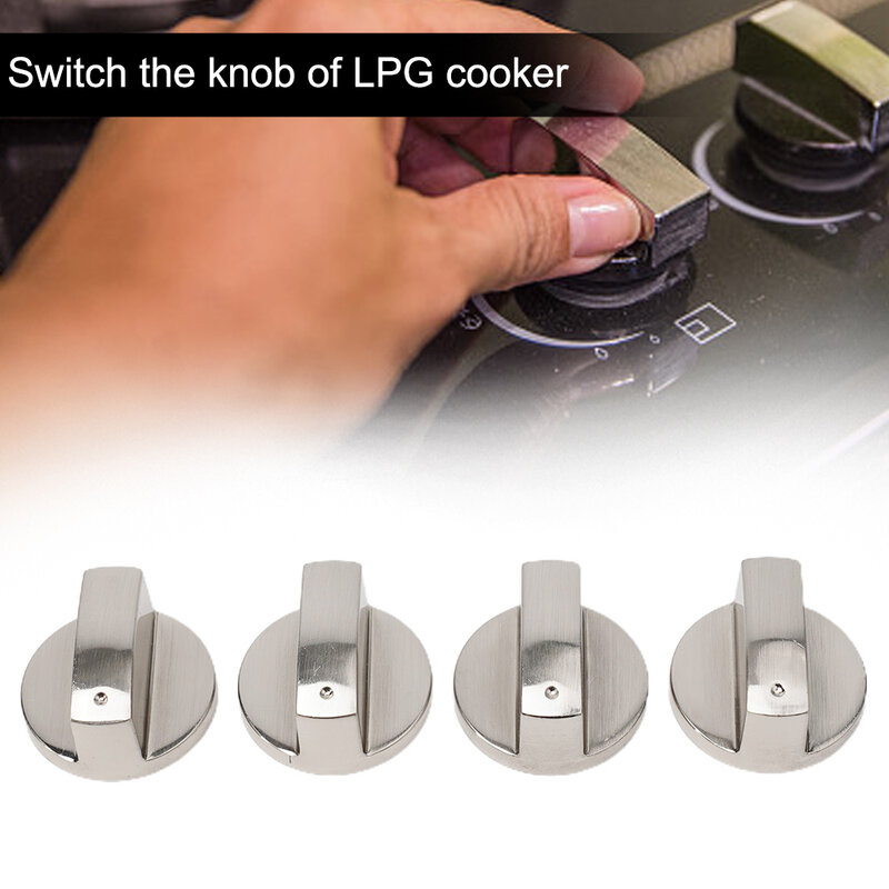 4 шт., универсальный металлический поворотный переключатель для кухонной плиты