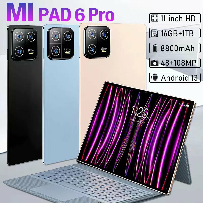 Оригинальный планшет Mi Pad 6 Pro, 11 дюймов, Android 13, планшетный ПК mi Pad 6 max, глобальная стандартность/Wi-Fi, планшет с двумя SIM-картами, разблокированный планшет