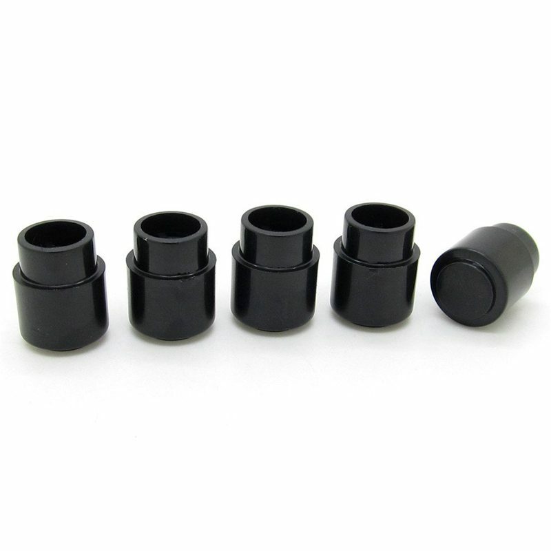 Guitar Toggle Switch Cap Tip Push On Top Hat Round Black Parts Pack Of 5