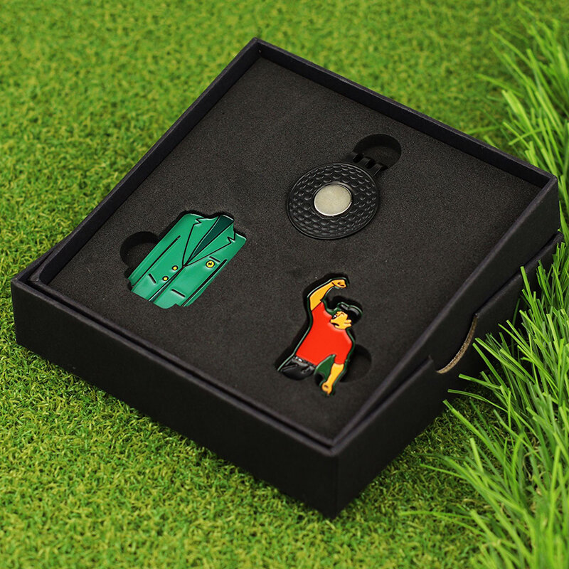 Marcador de aleación con Clip para sombrero de Golf, herramienta de reparación de Divot, accesorios de Golf, tapas de horquilla verde