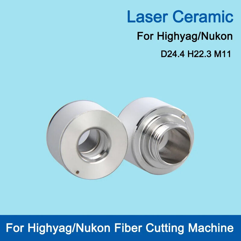 LSKCSH-Pièces d'anneau en céramique laser à fibre Highyag, porte-buse, nouveau type pour machine de découpe Nukon D24.4 mm H22.3 mm M11, 100 pièces/lot