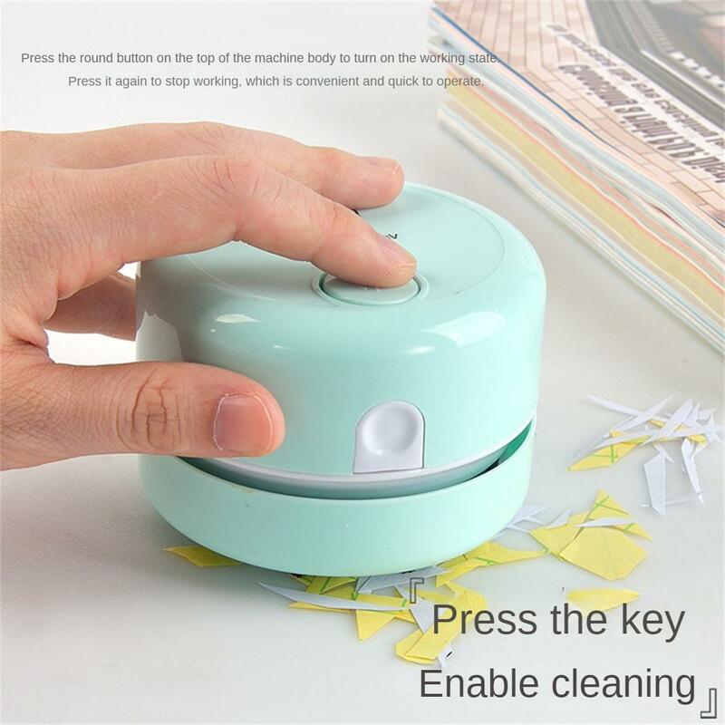 Mini Vacuum Cleaner 2 Colors Cool Design Strong Suction Power Clean 360 Degree Rising Wind Direction Mini Vacuum Dust Remover