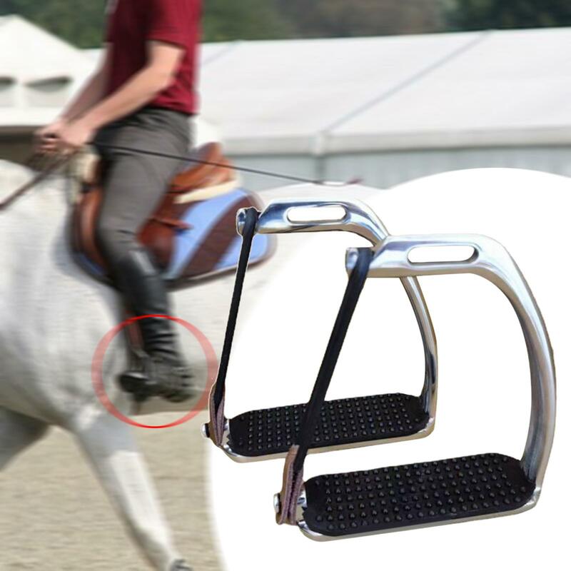 Staffe per equitazione 2 pezzi durevole strumento di allenamento tubo flessibile sella staffa di sicurezza per sport equestri uomini e donne all'aperto