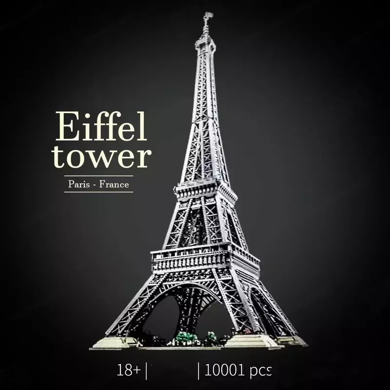 Ensemble de décennie s de Construction de la Tour Eiffel Paris, Tiges Créatrices, Briques, Jouets pour Adultes et Enfants, 10307, 75192