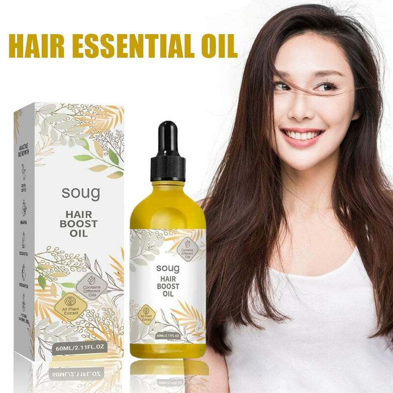 Olio naturale da 60ml che ripara rapidamente i capelli danneggiati r perdita essenziale e olio nutriente olio liscio idratante J7H5