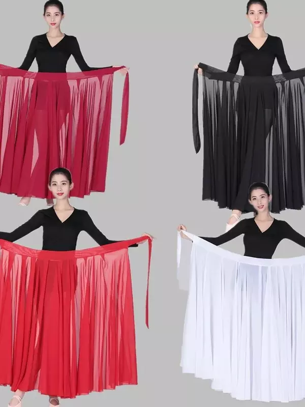 Jednoczęściowy strój trening taneczny Xinjiang fartuch Uyghur sztuk walki kostium duża huśtawka spódnica do połowy długości