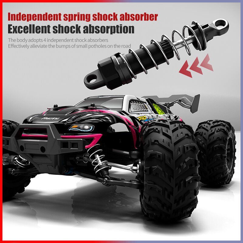 Rc Car Off Road 4x4 High Speed 70KM/H Remote Control Car with LED Headlight Brushless 4WD 1/16 Monster Truck Toys for Boys Gift
