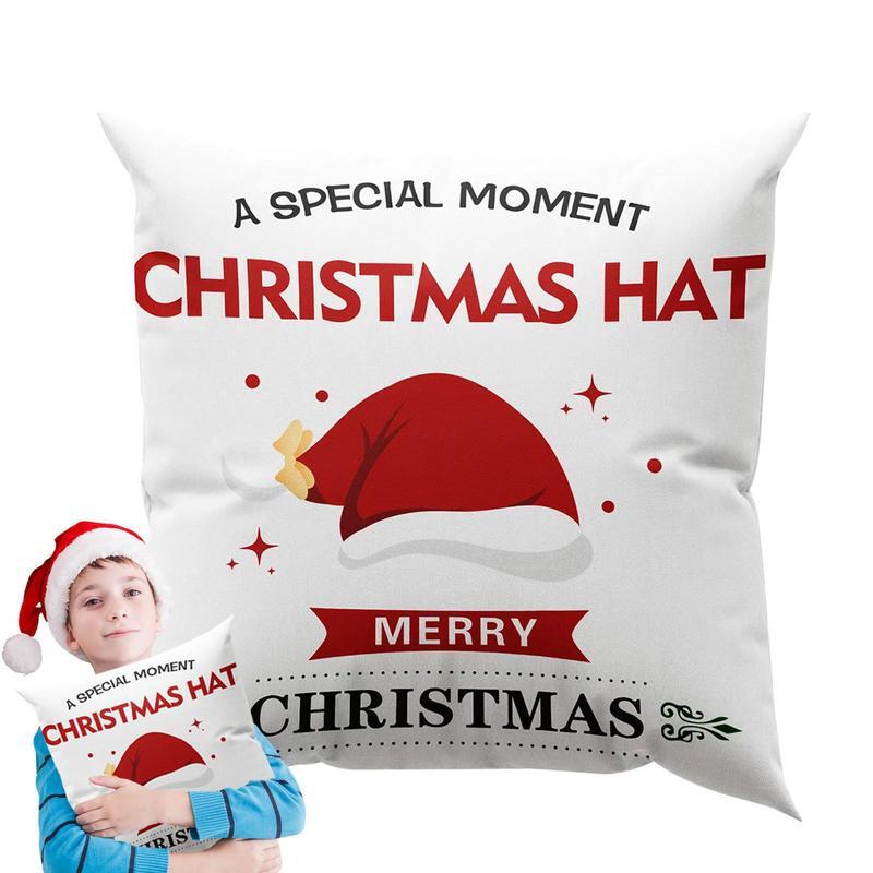 Merry Christmas Pillow Covers Soft Square Cushion Cover For Couch Throw Pillow Christmas Decorative Pillowcase For Women Friends