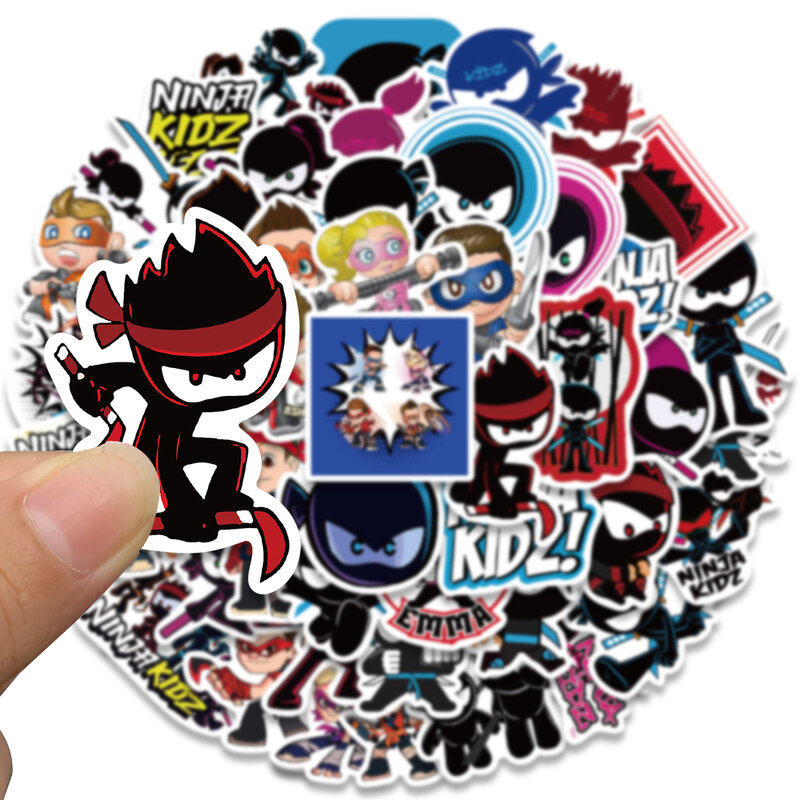 50 Stuks Ninja Kidz Cool Spel Anime Stickers Voor Scrapbook Motorfiets Skateboard Fiets Laptop Telefoon Koffer Auto Sticker Kids Speelgoed