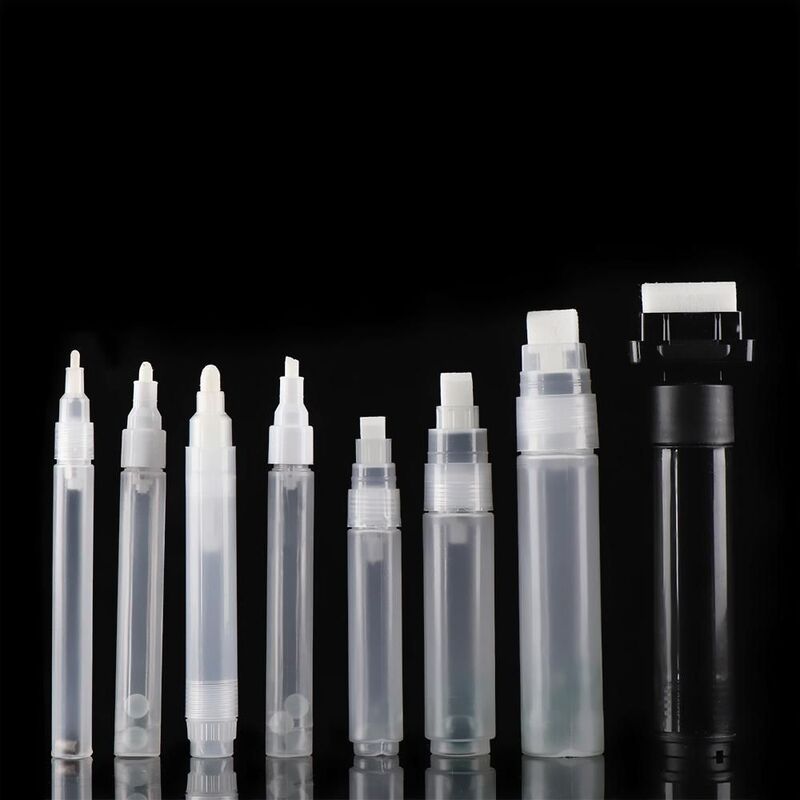 Accesorios para bolígrafos de pintura, bolígrafo de Graffiti de 3mm, 5mm, 6,5mm, 8mm, 10mm, varilla vacía, marcador de tiza líquida de plástico