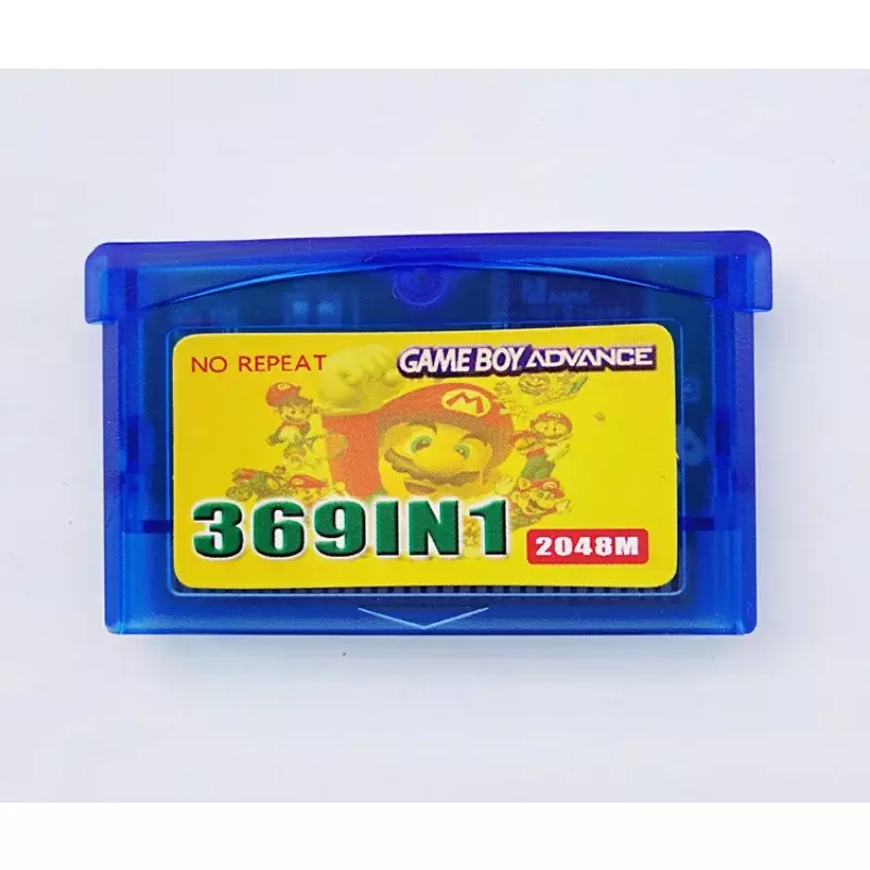 GBA 게임 보이 어드밴스 게임 카트리지, GBA 영어 카세트 포장 포함, 369in1
