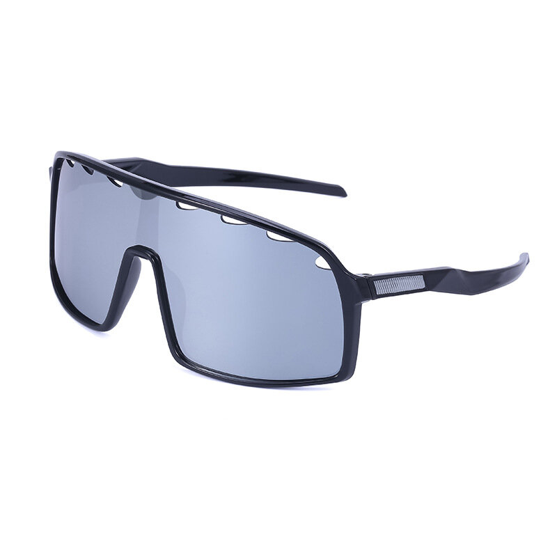 럭셔리 브랜드 TR90 플랫 탑 고글 선글라스, 여성용 블루 프레임, 미러 렌즈, 방풍 편광 선글라스, UV400