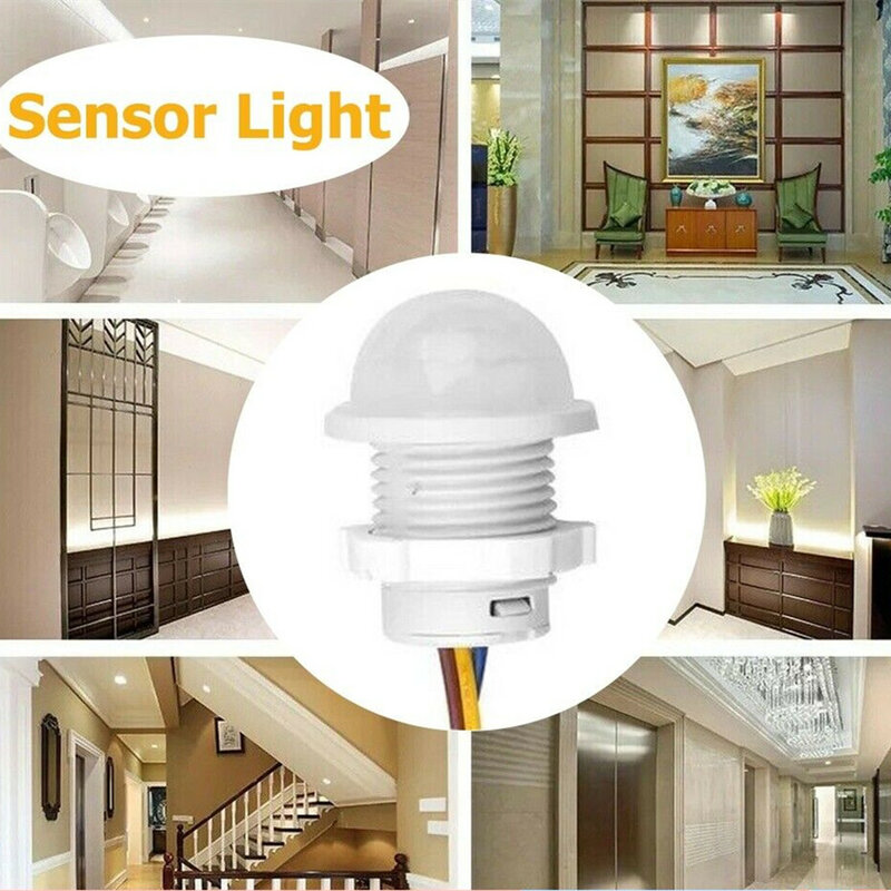 100-240V Led Sensitive เซ็นเซอร์แสงกลางคืนเครื่องตรวจจับหลอดไฟอินฟาเรดเซ็นเซอร์ตรวจจับการเคลื่อนไหวการตรวจจับอัตโนมัติ Saklar Lampu Sensor