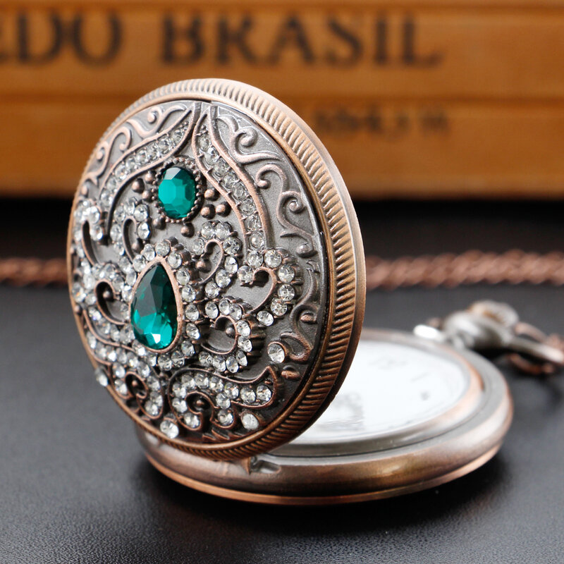 Relojes de bolsillo de cuarzo para mujer, reloj de cadena de collar Vintage antiguo, XH1003