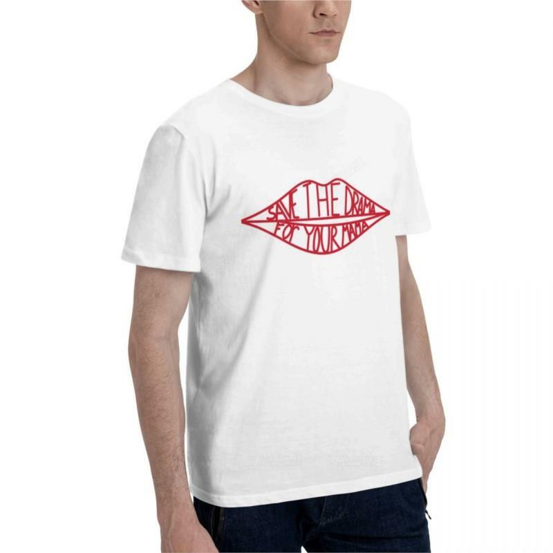 Классическая футболка с надписью «Save the drama for your mama», облегающие футболки для мужчин, мужская одежда, простые футболки, мужская брендовая футболка