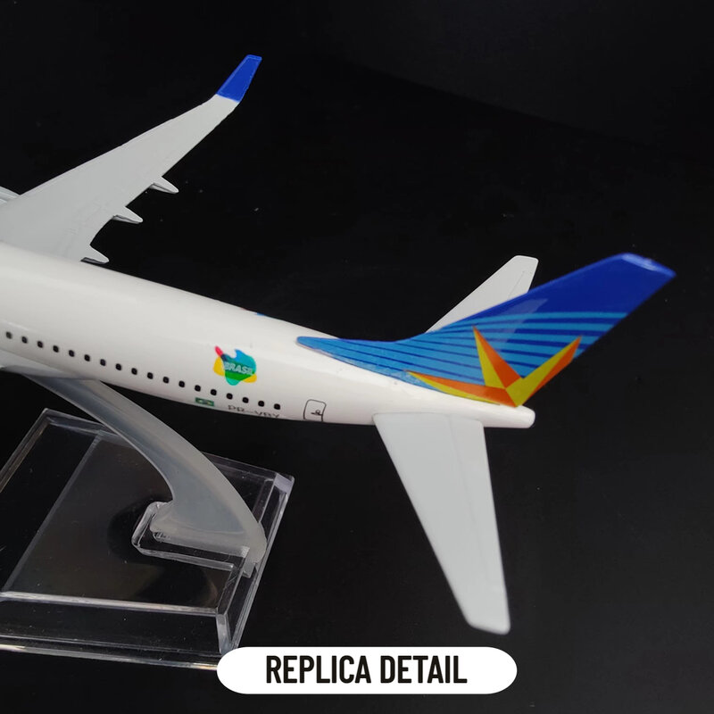 합금 항공 수집용 다이캐스트 미니어처 장식 기념품 장난감, 브라질 바릭 항공 보잉 737 항공기 모델, 1:400 스케일