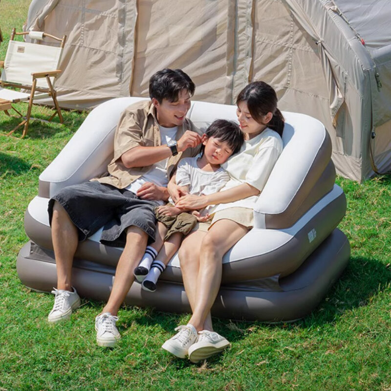 Lit Gonflable de Camping Flocage, Canapé Paresseux, Portable, Confortable, Mobilier de Maison, Nouveau