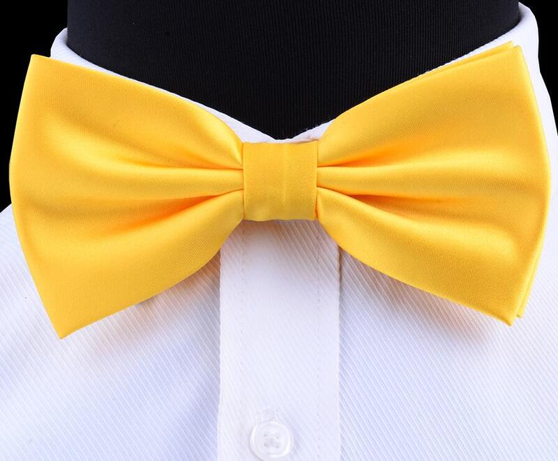 Classic Solid Silk Waterproof Bow Tie Colourful Double Fold Bow for Man Party Business Office Wedding Gift Accessories Bowknot