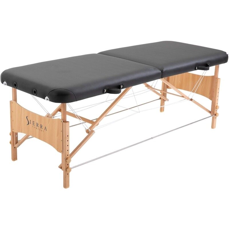 Mesa massagista portátil, básica, preta