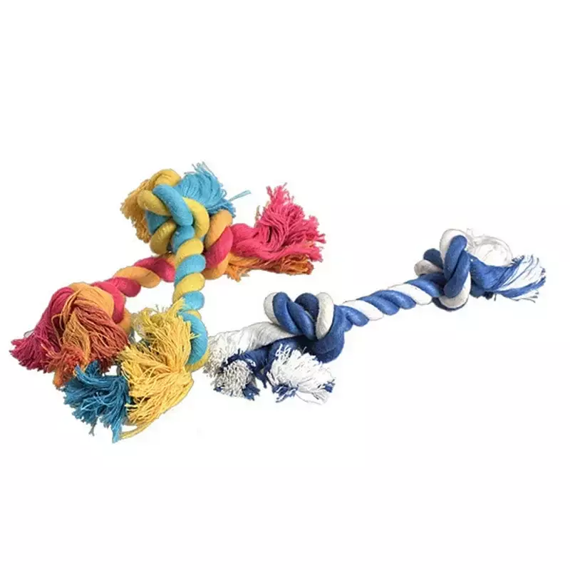 Mainan anjing peliharaan Molar tahan gigitan katun tali simpul untuk anjing kecil anak anjing menghilangkan kaku membersihkan gigi kunyah hewan peliharaan mainan