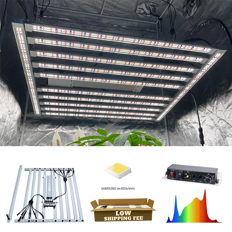 Luz LED de cultivo para interiores, iluminación de 1000W, LM301H, UV, IR, Control por separado, 800W, 680W, 600W, barra Samsung, novedad
