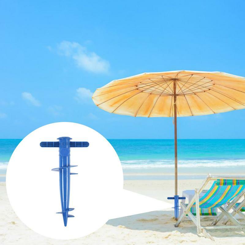 Adjustable Beach Umbrella Sand Anchor Portable Parasol beach sunshade Fastener Wind Resistant Safe Umbrella Stand For The Beach