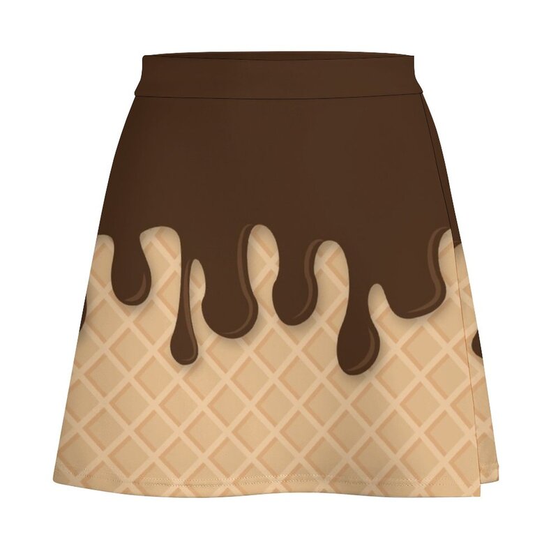 Miss Eis becher Muster (Schokolade) Minirock Skorts für Frauen Kleid Frauen Sommer 90er Jahre Vintage Kleidung Kawaii Kleidung