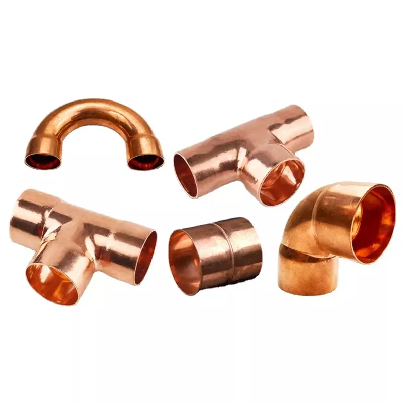 1/4" 3/8" 1/2" 5/8" 3/4" 1"Inch 6.35-54mm Straight Elbow Y U P Shaped 3 4 Way Corss Copper End Feed Pipe Fitting Air Conditioner