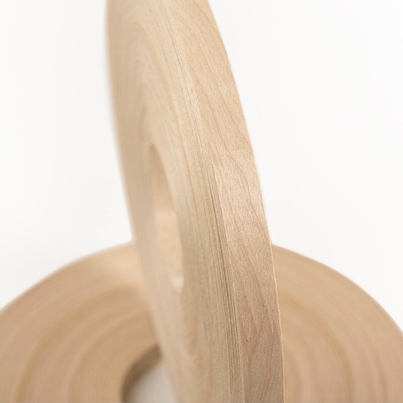 Lebar 200M: sekitar 25MM, ketebalan: 0.5mm, Strip penyumbat tepi alami lembar kayu Veneer
