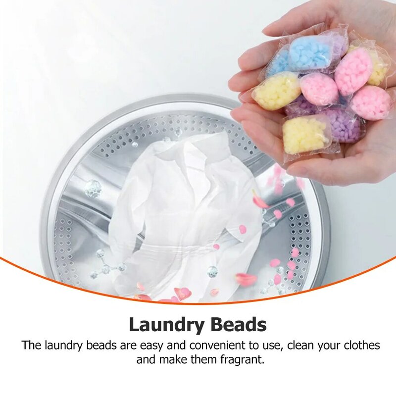 60pcs Safe Laundry Cleaners Condensation Washing Cleaning Laundry Beads (Mixed Color)