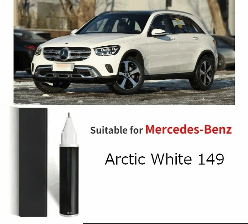 Adatto per Mercedes-Benz touch-up pen paint gesso bianco 650 Polar White 149 Digital white 144 diamond 799 Fritillaria