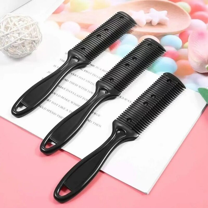 Hair Cutting Comb Brushes with Razor Blades, Hair Trimmer, Thinning Tool, Professional Styling, cortador de barbeiro, Acessório