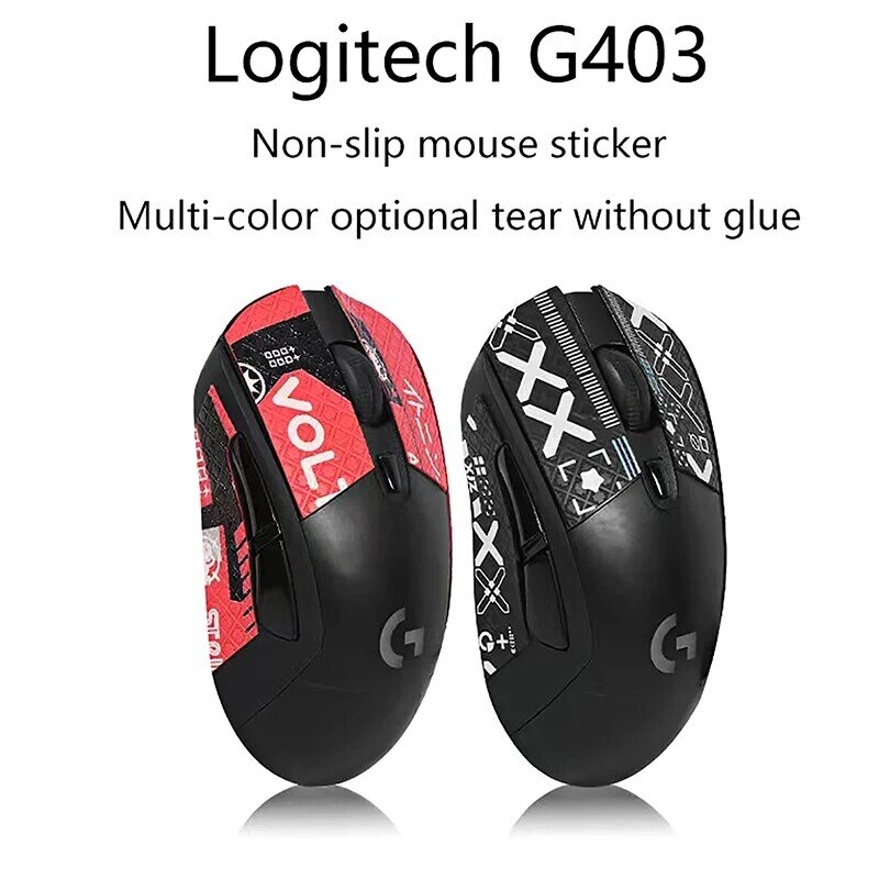 1 pz Mouse Grip Tape Skate adesivo fatto a mano antiscivolo pelle di lucertola succhiare il sudore per Logitech G403 G603 G703 fai da te senza Mouse