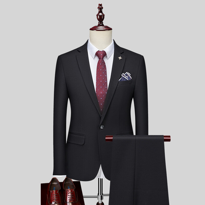 LH117 traje de dos piezas para hombre, traje de negocios, traje pequeño