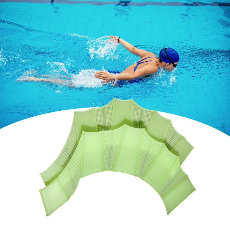 Swimming Hand Fins Silicone Soft Hand Paddles Webbed Swimming Gloves Training Gloves for Outdoor Snorkeling Surfing Accessories