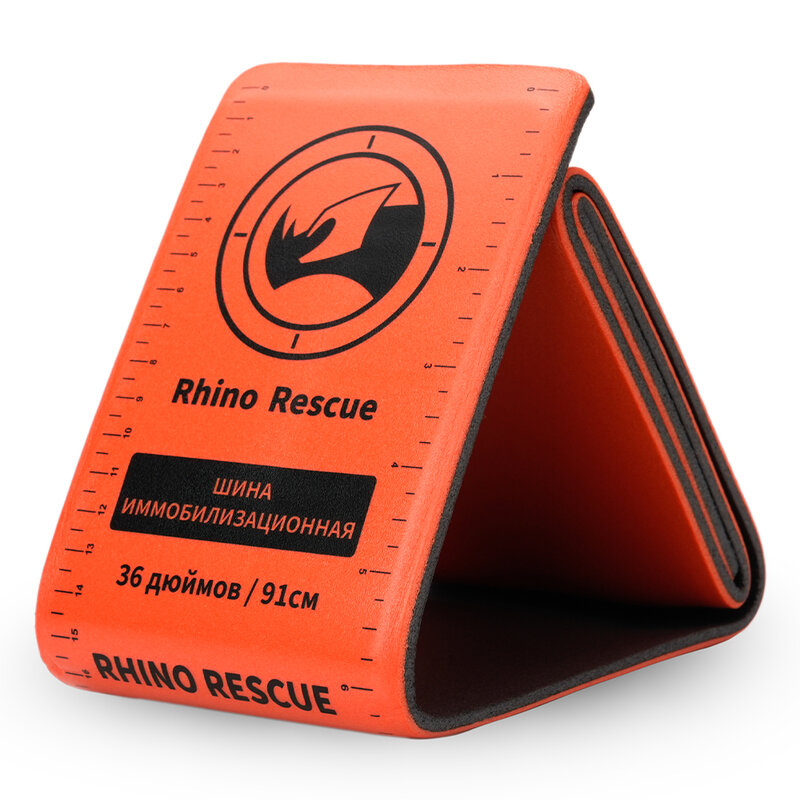 Многоразовая мягкая шина Rhino Rescue 36“ для травм ног, коленей, ступней и рук оранжевая
