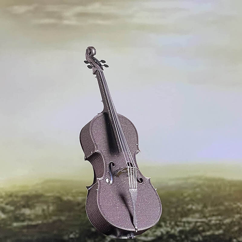 METALHEAD Bass Cello, juguete de rompecabezas de Metal tridimensional de acero inoxidable, modelo de ensamblaje de bricolaje, sin pegamento