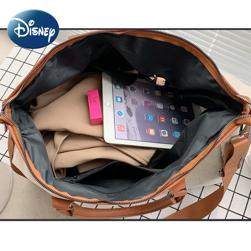 Sac de voyage Disney en toile pour voyage, grande capacité, Mickey Mouse, sac fourre-tout de Fitness Durable, bagage à emporter