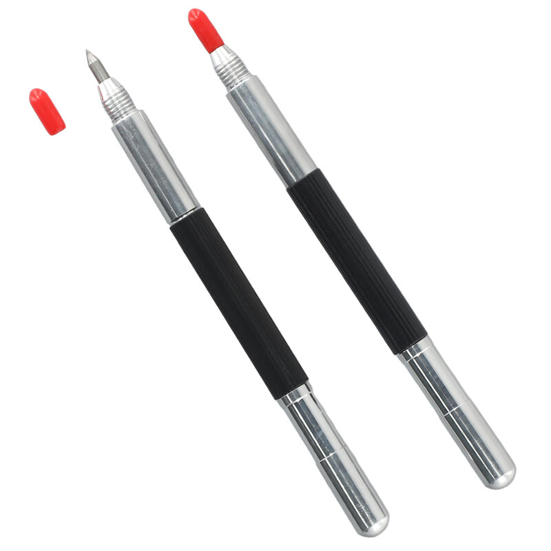 4Pcs ทังสเตนคาร์ไบด์เคล็ดลับ Scriber เครื่องหมายแกะสลักปากกาเหล็ก Scriber Marker คู่โลหะไม้แกะสลัก Scribing Marker เครื่องมือ