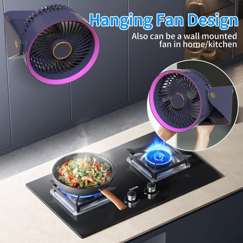 Table Air Circulator Fan for Home Bedroom Strong Airflow Fan 90° Adjustable Settings 28db Low Noise Desk Fan for Office Kitchen