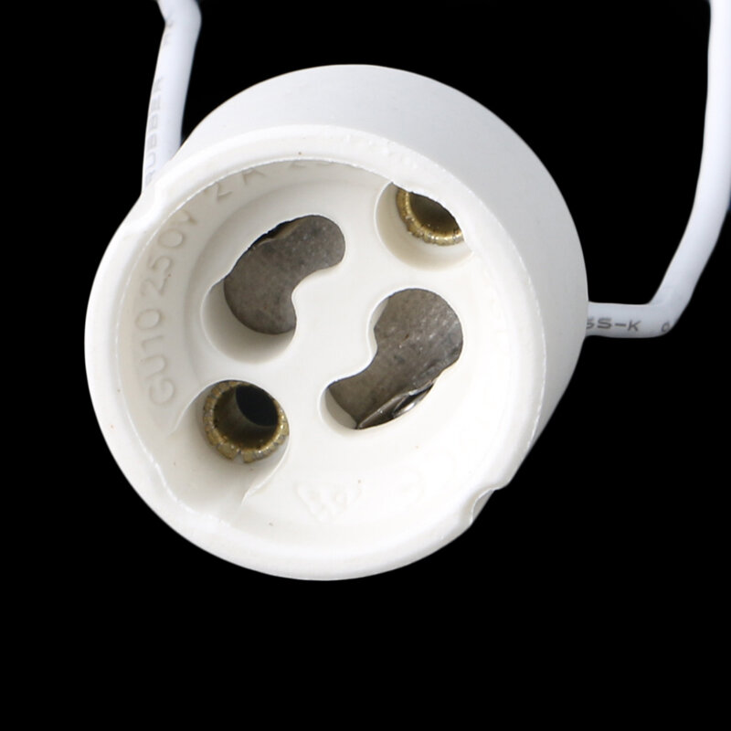 GU10 Socket LED Bulb Halogen Lamp Holder Base Ceramic Wire Connector Light Holder Base