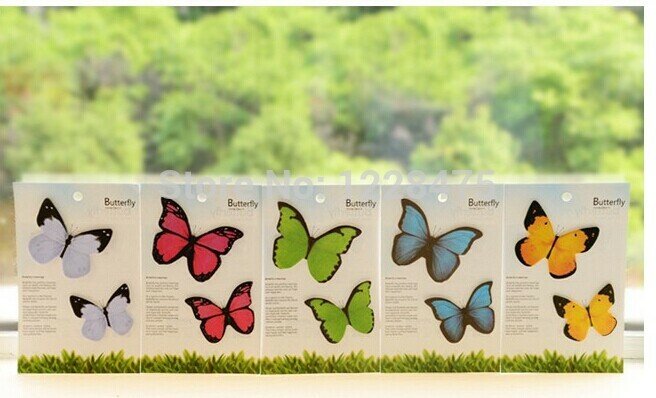 1 pacchi/lotto Butterfly design Memo notpads fai da te multifunzione sticky Note pad messaggio Post office forniture scuola