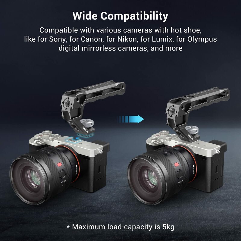 SmallRig NATO Top Handle Lite รองเท้าเย็นแบบพกพากล้องจับสำหรับยิง Fit สำหรับ Sony สำหรับ Canon สำหรับ Nikon กล้อง3766