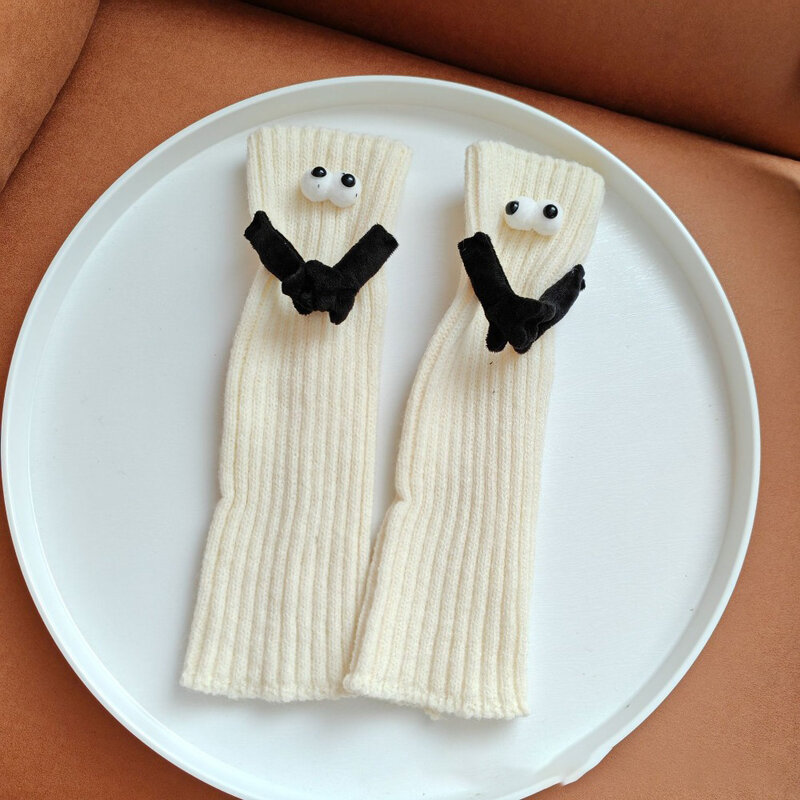 Cotton Hand Stockings Stylish Hand And Foot Dual Use Elastic Leg Warmers Solid Color Accessories Knit Long Socks Winter