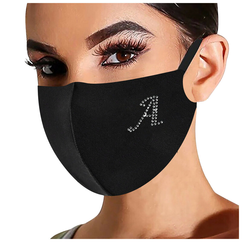 Женская маска из вискозы и хлопка с надписью, маска для взрослых, моющаяся Нетканая маска для взрослых, одноразовая Защитная маска, защита для рта и носа