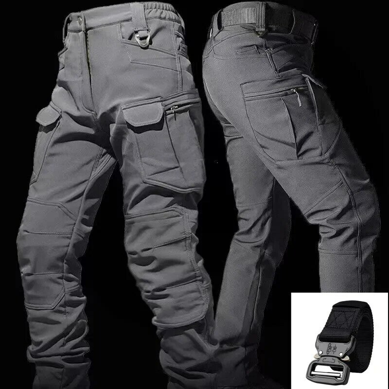 Veste et pantalon d'alpinisme coupe-vent et imperméables pour hommes, velours épais, extérieur, enveloppeur, coquille souple, gardien, hiver