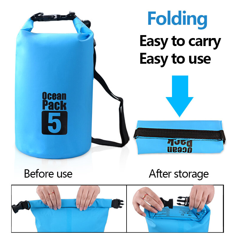 5L-30LPVC Mesh Waterproof Bag Outdoor Diving Compression Storage Waterproof Bag Dry Bag For Man Women Swimming Rafting Kayak