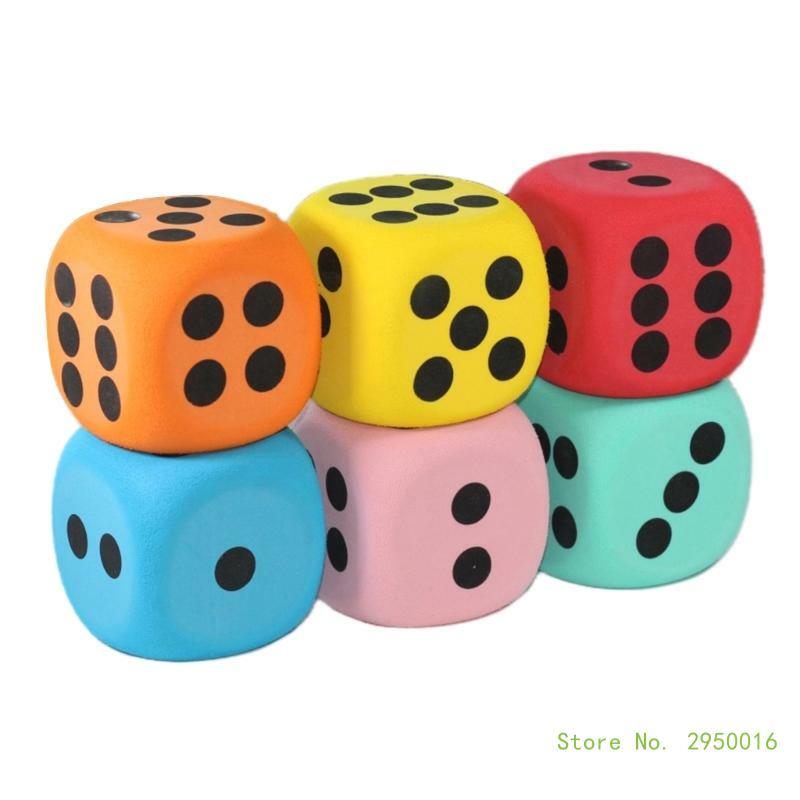 1PC 80mm Large Foam Dot Dices Six Sides Dices Kids Counting Toy Learning Aids for Class Board Game Classroom Math Teaching