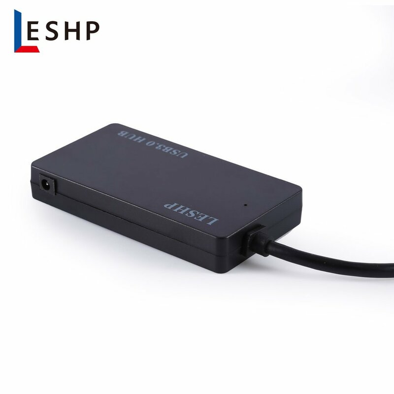 LESHP – HUB USB 3.0 Ultra-mince à quatre Ports, Plug and Play, facile à utiliser et à transporter, Transmission très rapide (5Gbps)