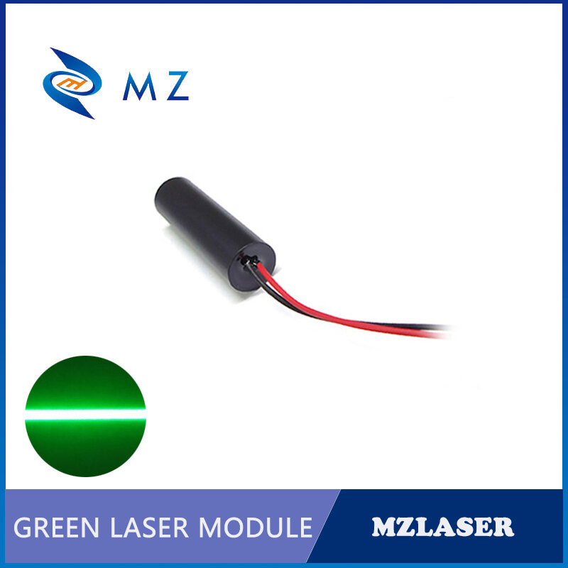 Láser de línea verde D10mm 505nm 30mw, ángulo de divergencia de 110 grados, módulo láser de circuito de accionamiento ACC de grado industrial